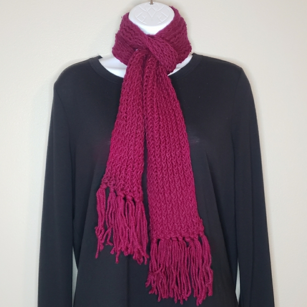 Handcrafted Purple Crochet Scarf